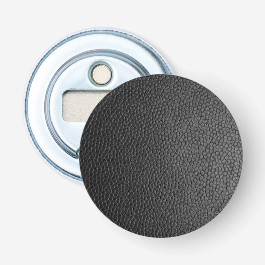 Zwarte slangenhuid  button flesopener (Voorkant)