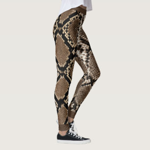 Zwarte Slangenhuid Leggings
