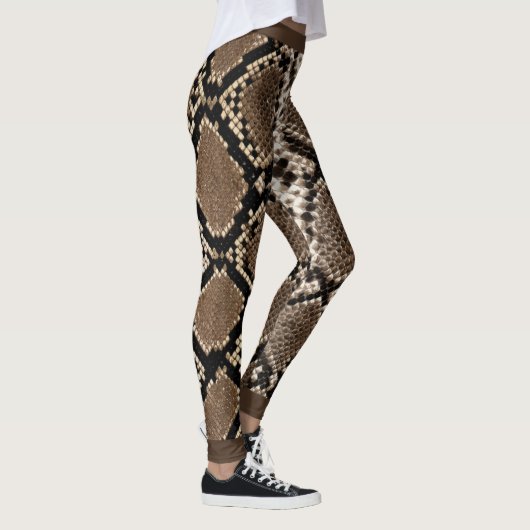 Zwarte Slangenhuid Leggings (Rechts)