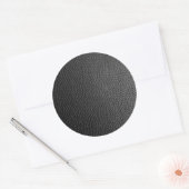 Zwarte Slangenhuid Ronde Sticker (Envelop)