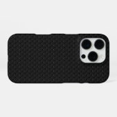Zwarte Slangenhuid Schubben iPhone Hoesje (Achterkant horizontaal)