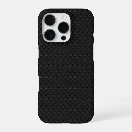 Zwarte Slangenhuid Schubben iPhone Hoesje (Achterkant)