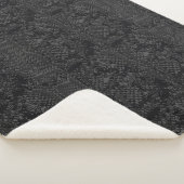 Zwarte slangenhuid sherpa deken (3/4)