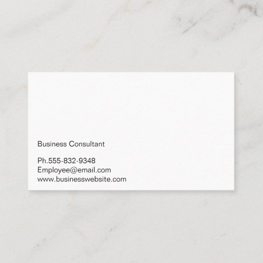 Zwarte Slanke Textuur | Initialen Visitekaartje (Achterkant)