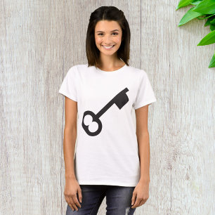 Zwarte sleutel t-shirt
