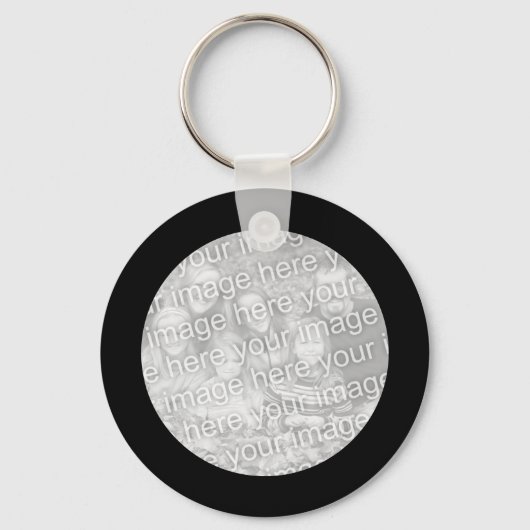 Zwarte sleutelhanger met lijstje (Voorkant)