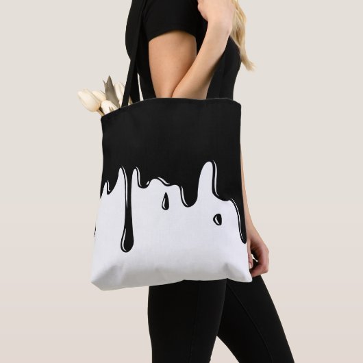 Zwarte Slim-Canvas tas afdrukken (Dichtbij)