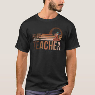 Zwarte Slimme Leraar Afro Liefde Melanine Afrikaan T-shirt