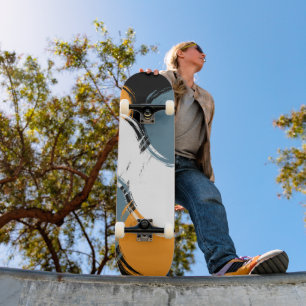 Zwarte Smaragd Oranje Fusie Skateboarddek Persoonlijk Skateboard