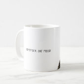 Zwarte smerige kat koffiemok (Voorkant links)