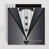 Zwarte smoking formele gebeurtenis Black Tie-feest Kaart (Voorkant / Achterkant)