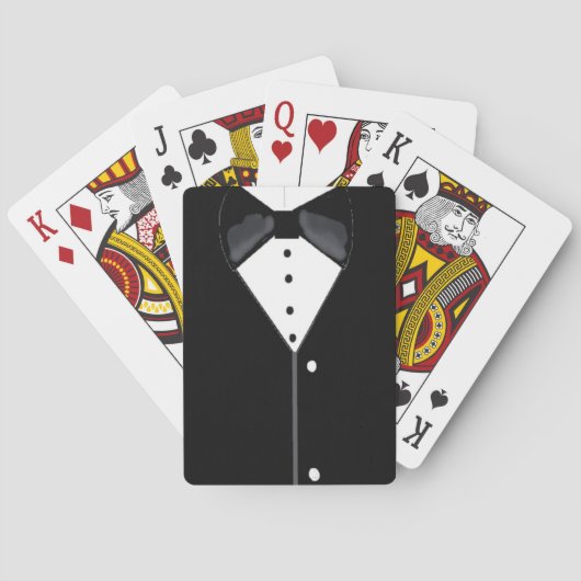 Zwarte smoking pokerkaarten (Achterkant)