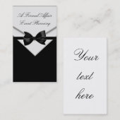 Zwarte Smoking Visitekaartjes (Voorkant / Achterkant)