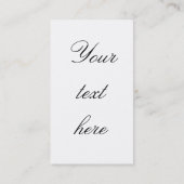 Zwarte Smoking Visitekaartjes (Achterkant)