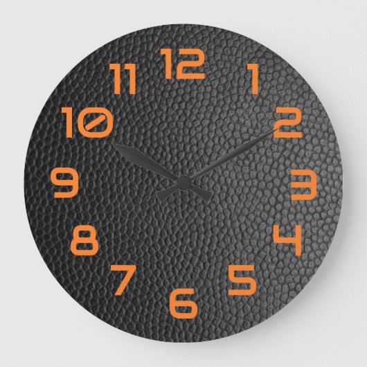 Zwarte snakeskin grote klok (Voorkant)