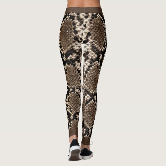 Zwarte snakeskin leggings (Achterkant)