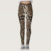 Zwarte snakeskin leggings (Voorkant)