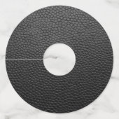 Zwarte snakeskin wijnglaslabel (Voorkant)