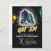 Zwarte Sneaker Bash Schoen Got Em Verjaardag Kaart (Voorkant)