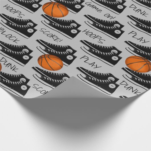 Zwarte Sneakers met Basketball Cadeaupapier (Hoek)