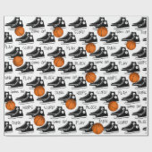 Zwarte Sneakers met Basketball Cadeaupapier (Vlak)