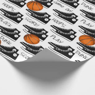Zwarte Sneakers met Basketball Cadeaupapier