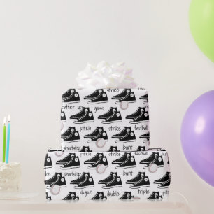 Zwarte Sneakers met honkbal Cadeaupapier
