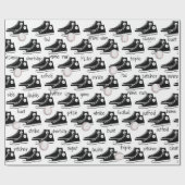 Zwarte Sneakers met honkbal Cadeaupapier (Vlak)