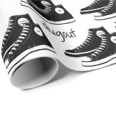 Zwarte Sneakers met honkbal Cadeaupapier (Rol Hoek)