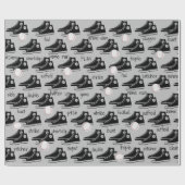 Zwarte Sneakers met honkbal Cadeaupapier (Vlak)