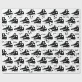 Zwarte Sneakers met Voetbal Cadeaupapier (Vlak)