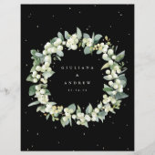 Zwarte sneeuwbes + eucalyptus bruiloft Drinken Men (Achterkant)