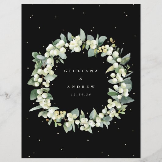 Zwarte sneeuwbes + eucalyptus bruiloft Drinken Men (Achterkant)