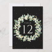 Zwarte Sneeuwbes+Eucalyptus Kersttafel Nummer (Voorkant)