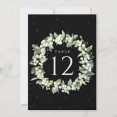 Zwarte Sneeuwbes+Eucalyptus Kersttafel Nummer (Achterkant)