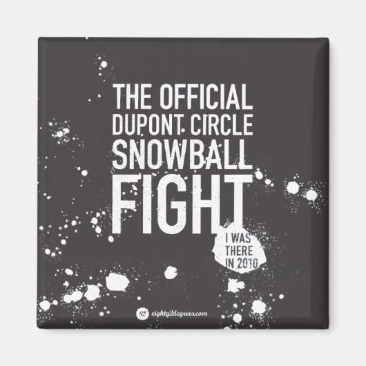 Zwarte sneeuwmagneet magneet (Voorkant)