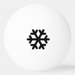 Zwarte Sneeuwvlok Pingpongbal