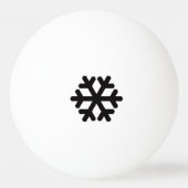 Zwarte Sneeuwvlok Pingpongbal (Achterkant)