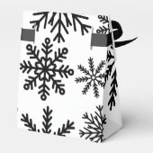Zwarte sneeuwvlokken bedankdoosjes (Achterkant)