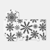 Zwarte sneeuwvlokken bedankdoosjes (Uitgevouwen)