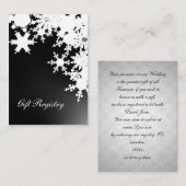 zwarte sneeuwvlokken Cadeauregister Kaarten (Voorkant / Achterkant)