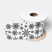Zwarte sneeuwvlokken satijnen lint (Spoel)