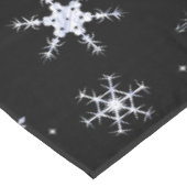 Zwarte Sneeuwvlokken Tafelkleed (Gekanteld)