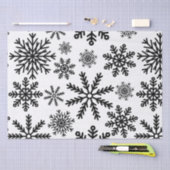 Zwarte sneeuwvlokken tissuepapier (Craft)