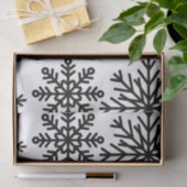 Zwarte sneeuwvlokken tissuepapier (Geschenk)