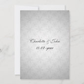 Zwarte sneeuwvlokken winterbruiloft kaart (Achterkant)