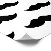 Zwarte Snor Achtergrond Poster (Hoek)