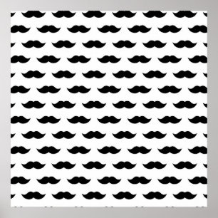 Zwarte Snor Achtergrond Poster