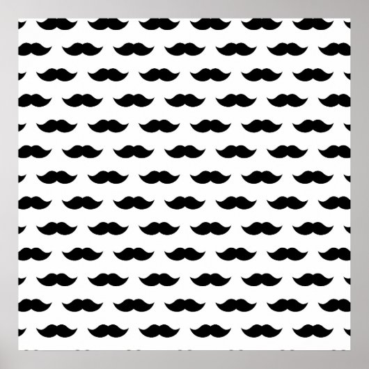 Zwarte Snor Achtergrond Poster (Voorkant)