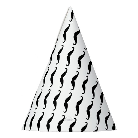 Zwarte snor feesthoedjes (Links)